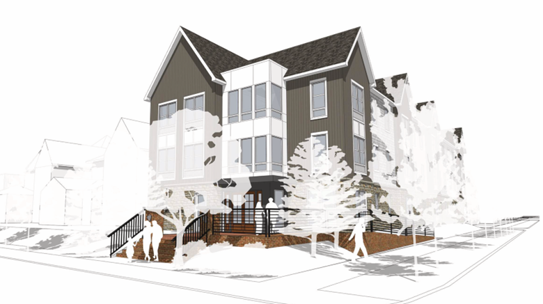 Picture4 Plans for the three-story House double occupancy.